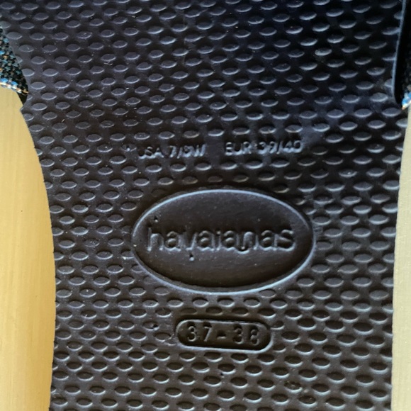 Havaiavanas You St. Tropez Shine Sandals Denim Blue Size 7/8 (37/38) - Picture 3 of 4